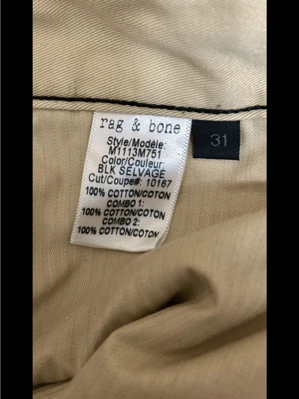 Rag&bone Men's Raw Selvedge black jeans size 31 made in the USA - Picture 7 of 9